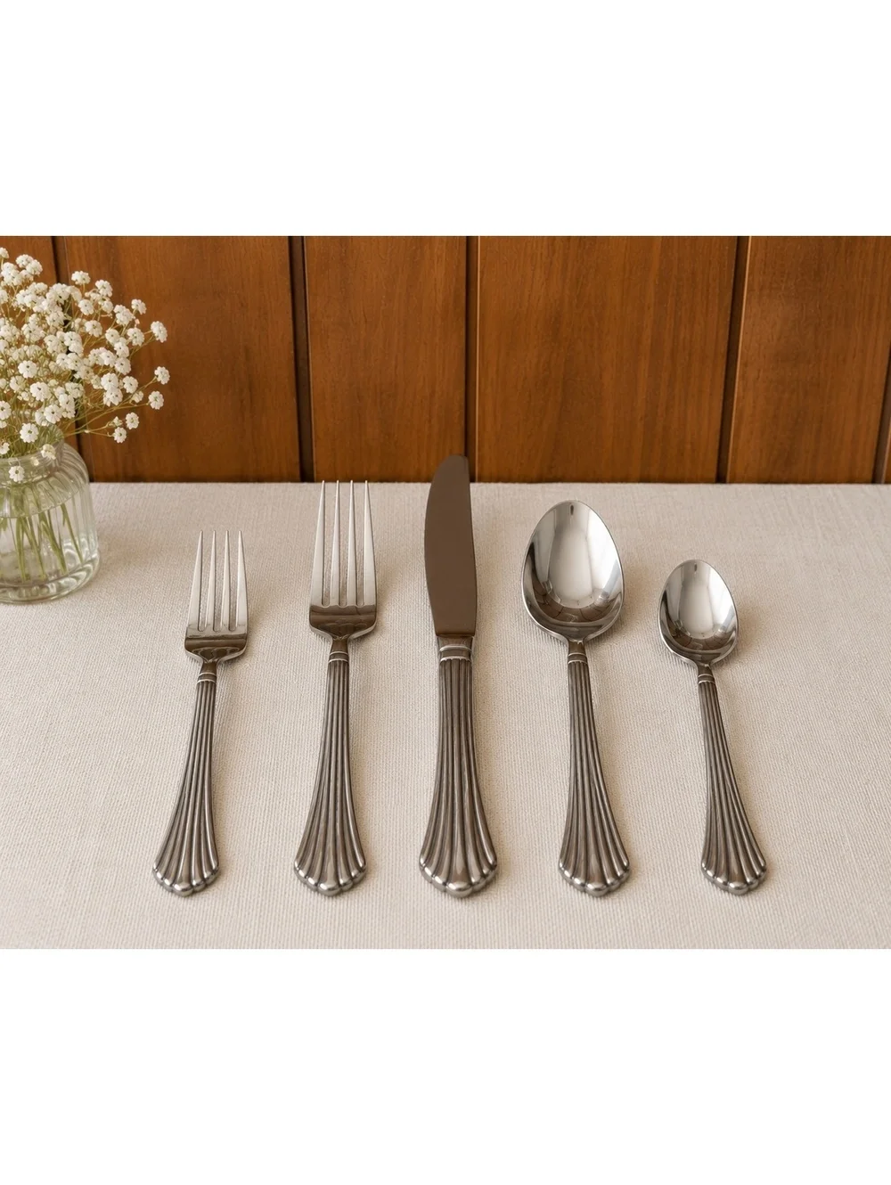 Reed & Barton Everyday Stainless Flatware 60 Piece Set Service For 12